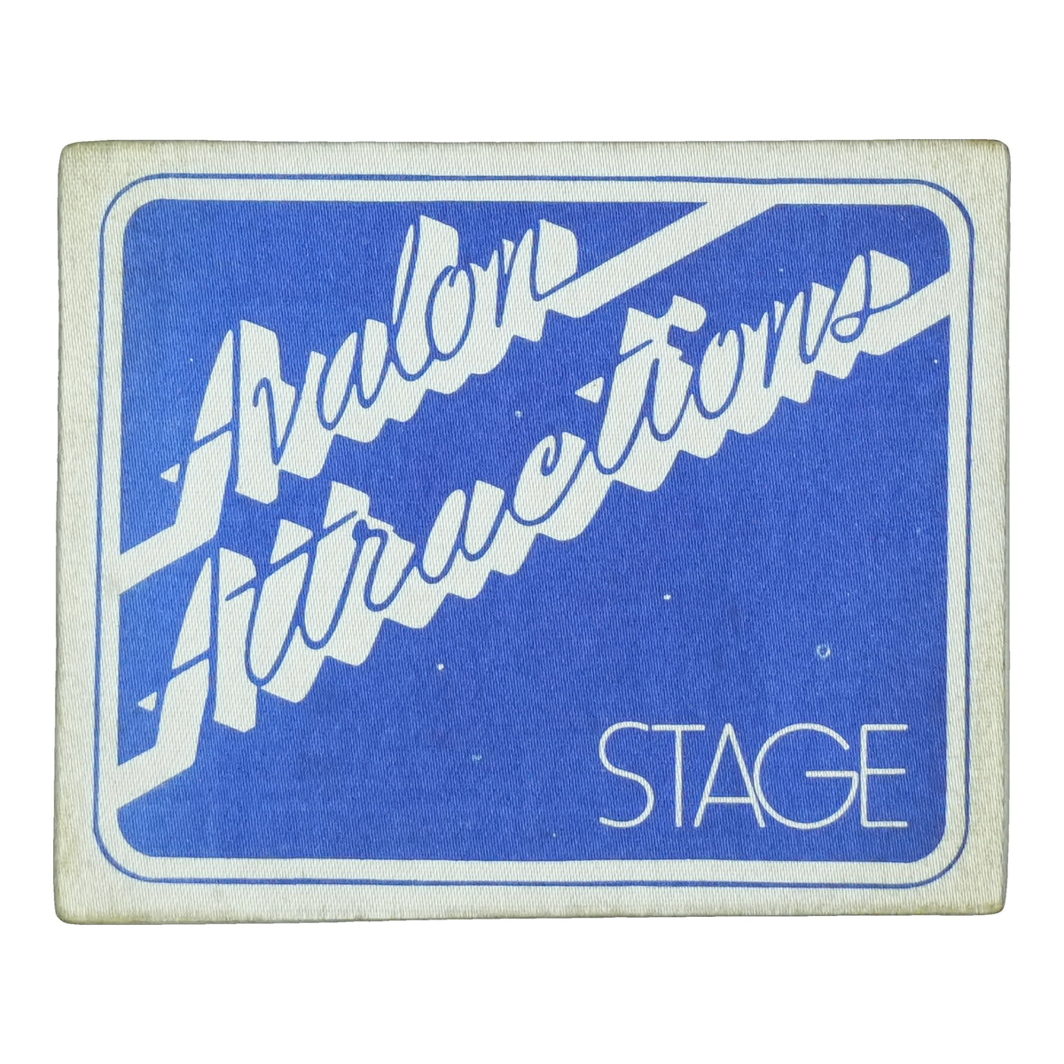 1980s Avalon Attractions Stage Backstage Pass front