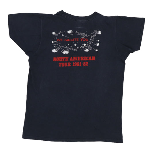 1981 ACDC For Those Bout To Rock Tour Shirt Back