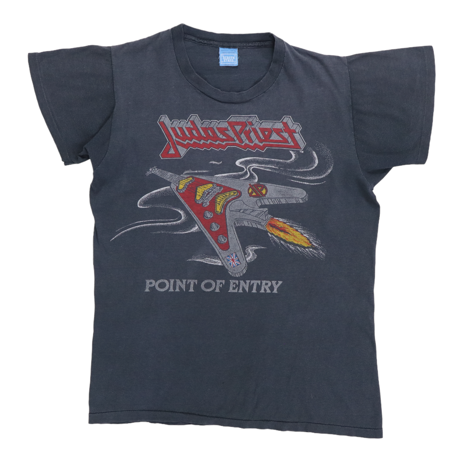 1981 Judas Priest Point Of Entry Tour Shirt | Authentic Vintage