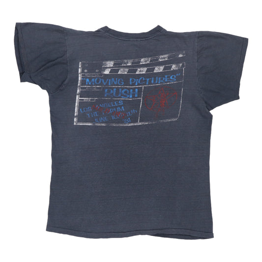 1981 Rush Moving Pictures Tour Shirt Back