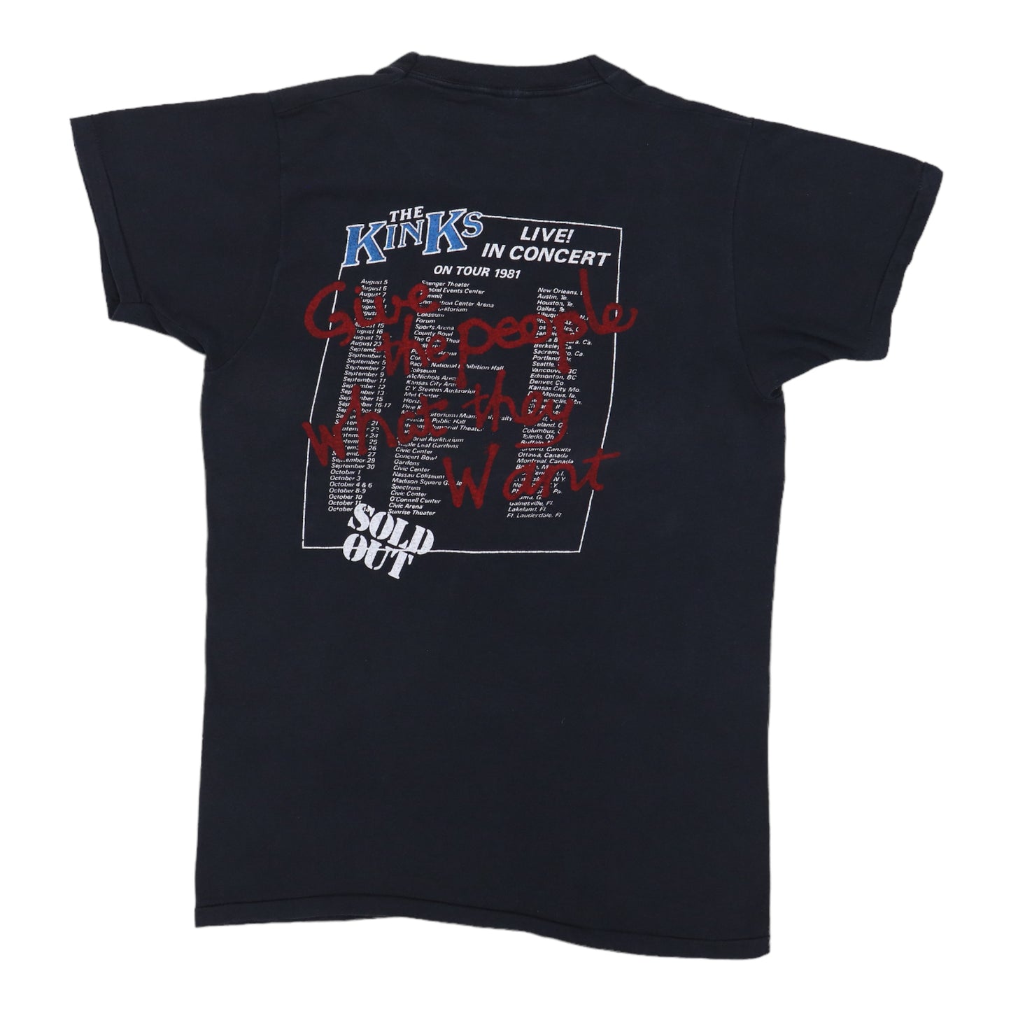 1981 The Kinks USA Tour Shirt