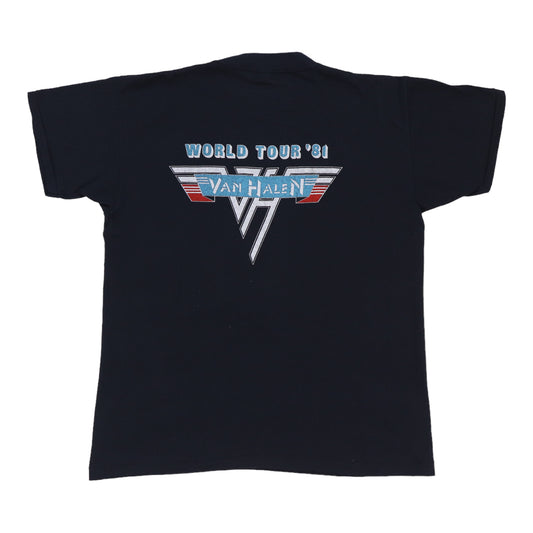 1981 Van Halen World Tour Shirt Back