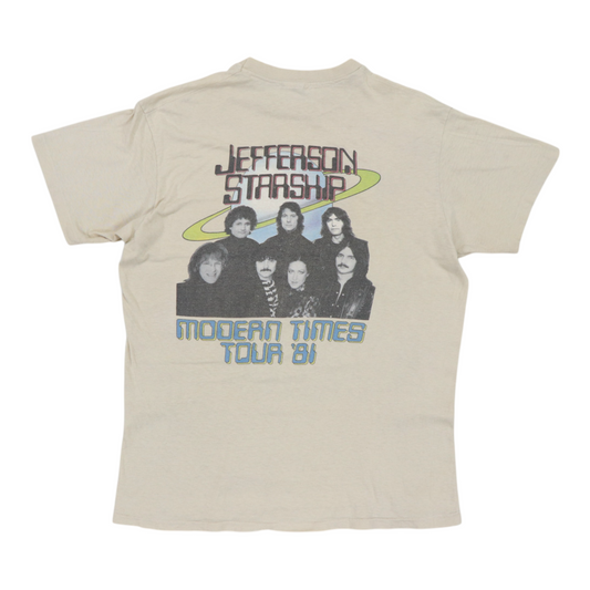 1981 Jefferson Starship Modern Times Tour Shirt Back
