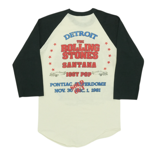1981 Rolling Stones Tour Jersey Shirt Back