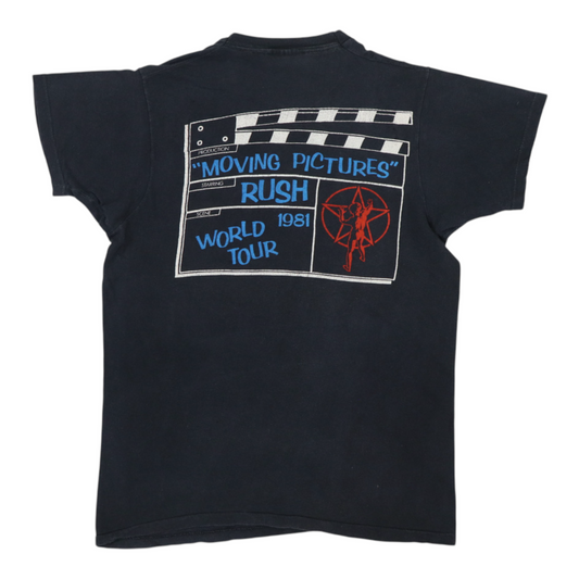 1981 Rush Moving Pictures Tour Shirt Back
