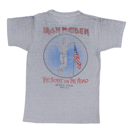 1982 Iron Maiden Beast On The Road Tour Shirt Back