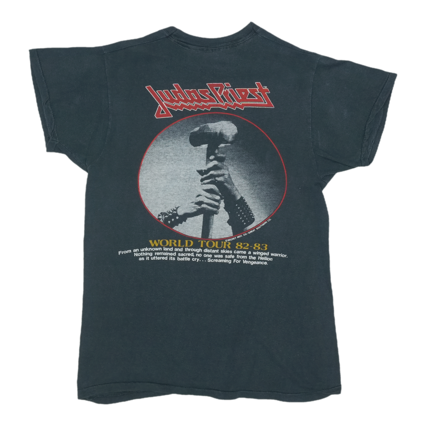 1982 Judas Priest Screaming For Vengeance Tour Shirt Back