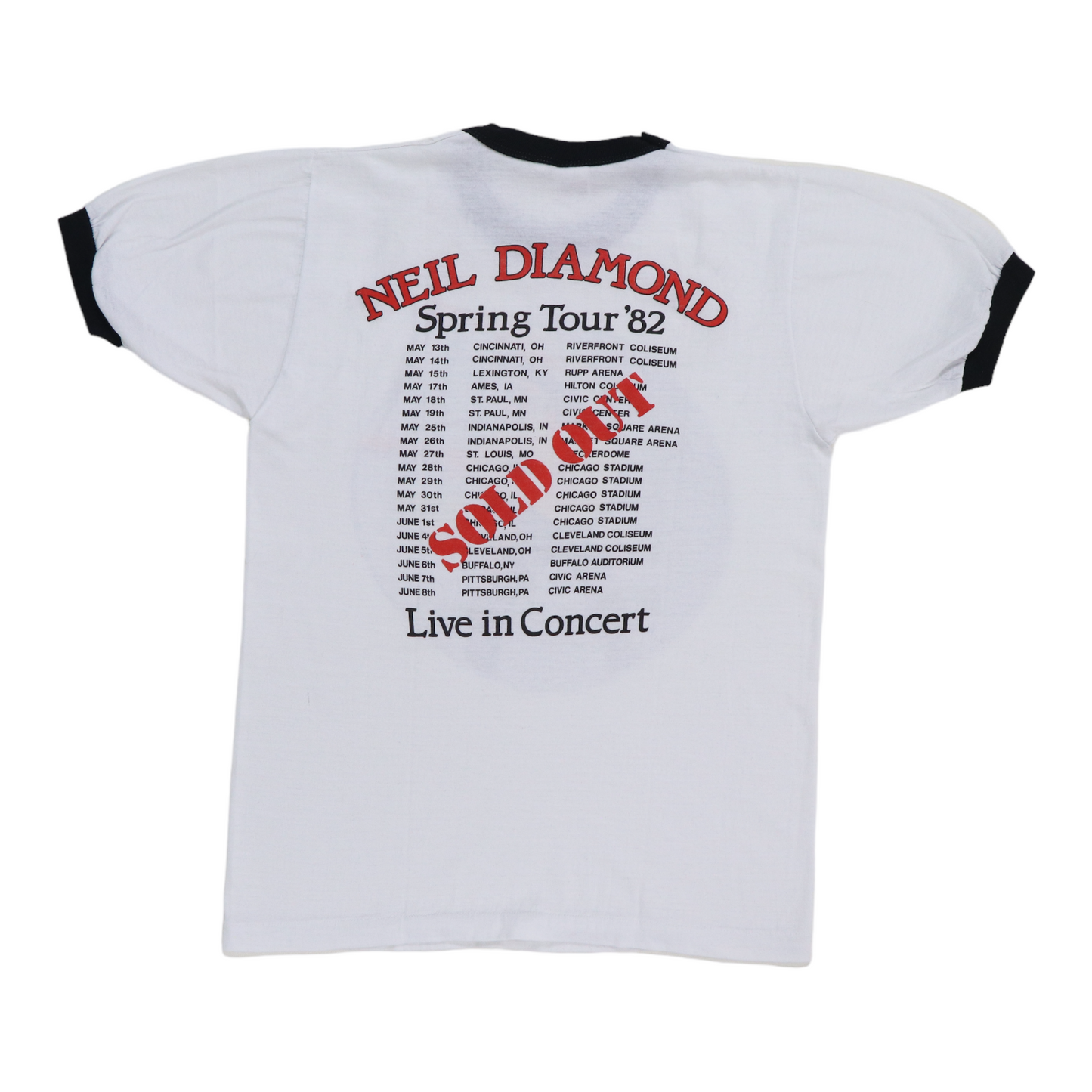 1982 Neil Diamond World Tour Shirt