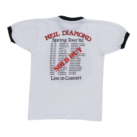1982 Neil Diamond World Tour Shirt Back