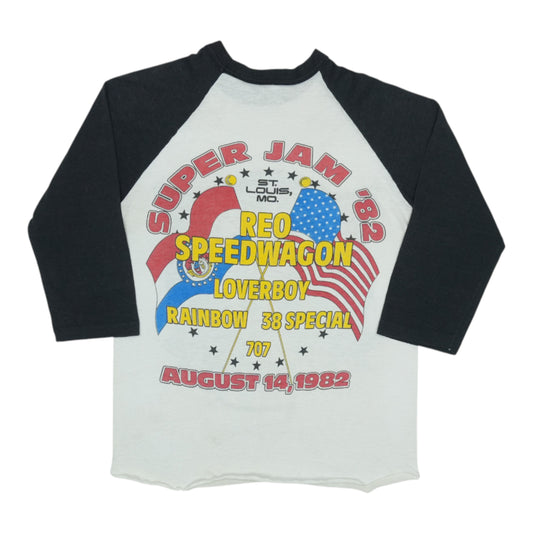 1982 REO Speedwagon Tour Jersey Shirt Back