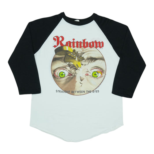 1982 Rainbow Straight Between The Eyes Tour Jersey Shirt Back