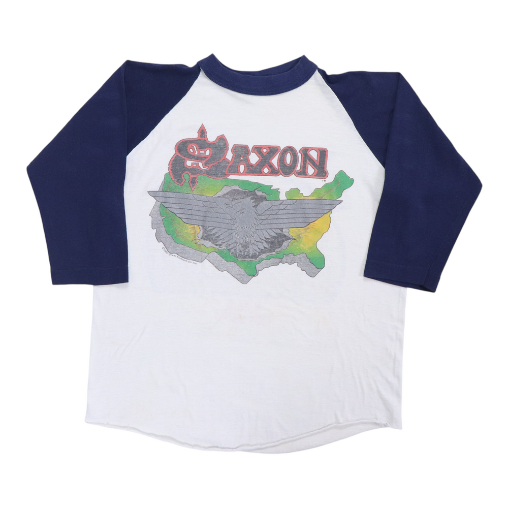 1982 Saxon Denim And Leather Tour Jersey Shirt