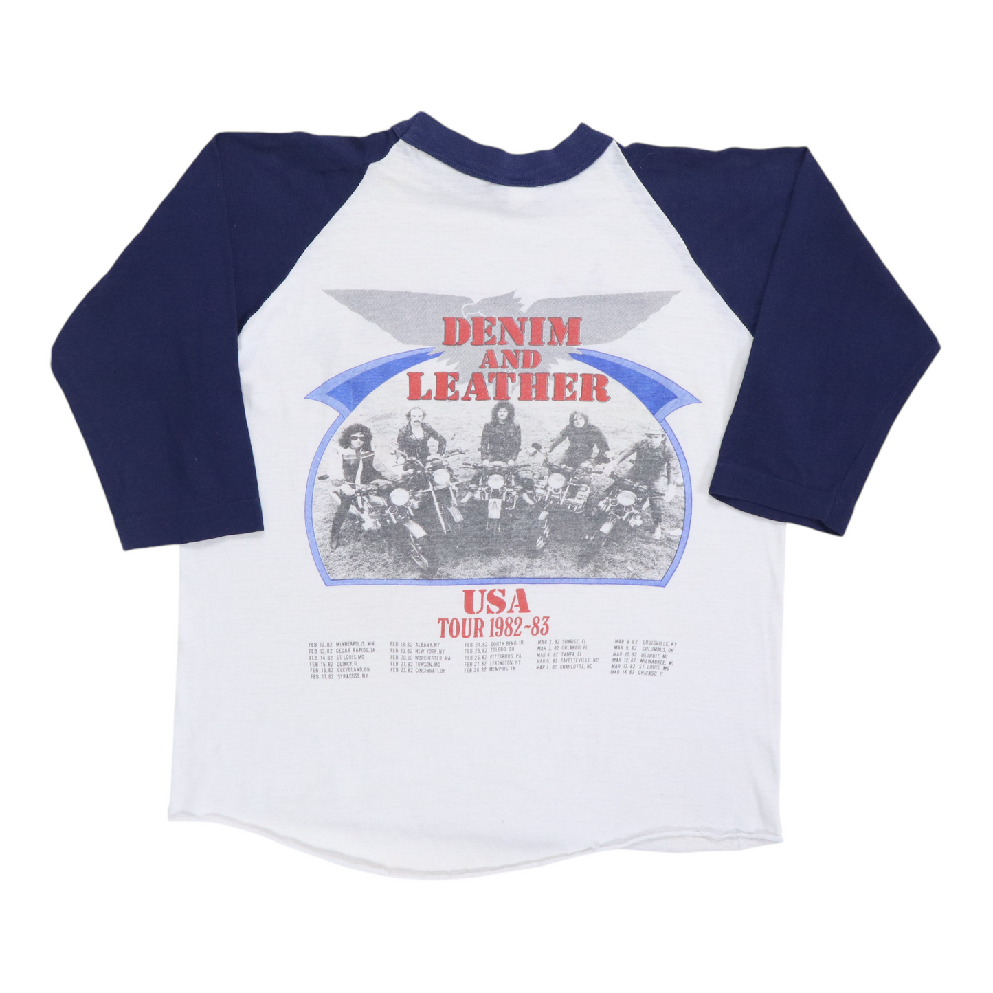 1982 Saxon Denim And Leather Tour Jersey Shirt