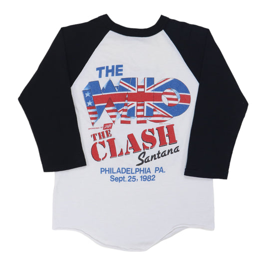 1982 The Who The Clash Tour Jersey Shirt Back