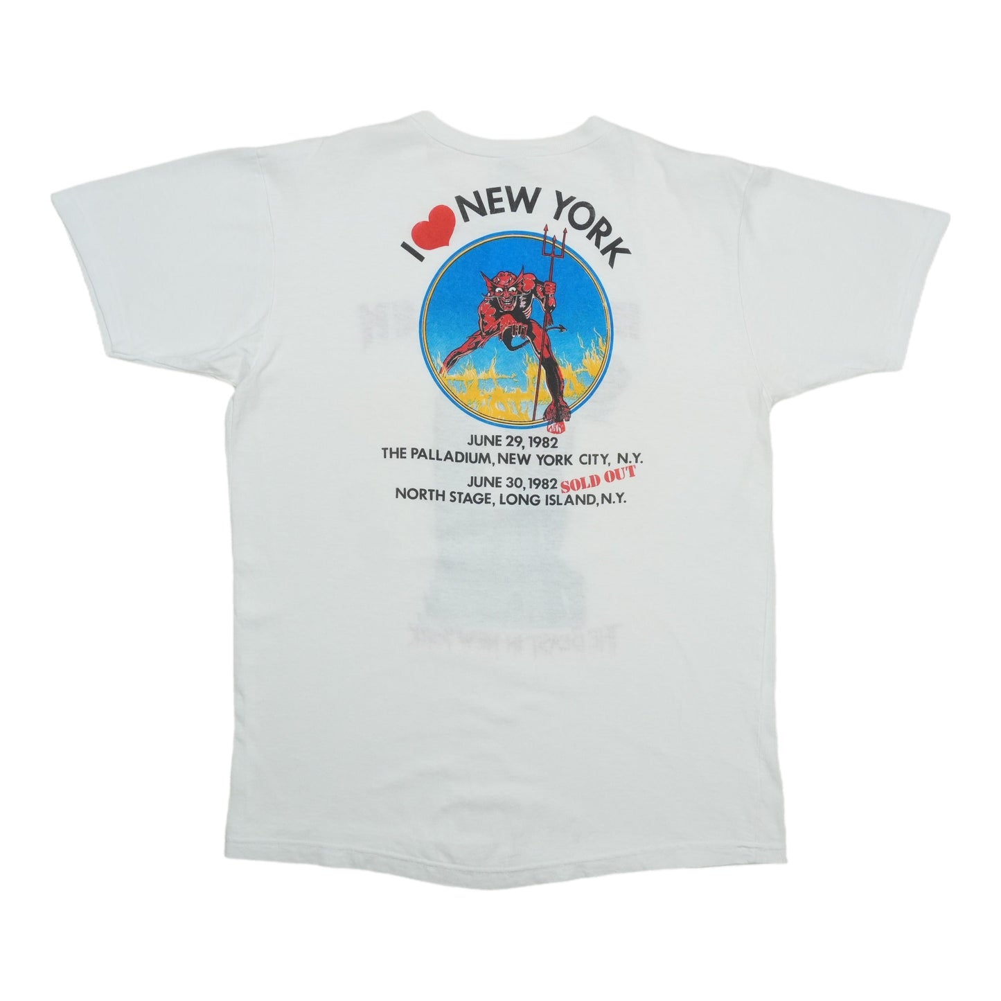 1982 Iron Maiden The Beast in New York Shirt Back