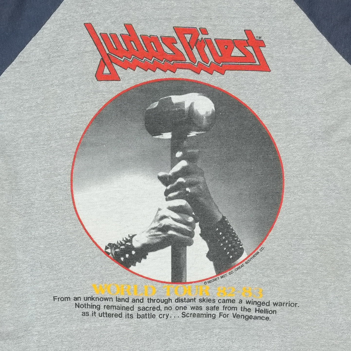 1982 Judas Priest Screaming For Vengeance World Tour Jersey