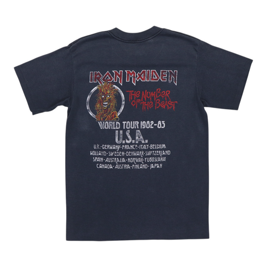 1982 Iron Maiden Number Of The Beast Tour Shirt Back