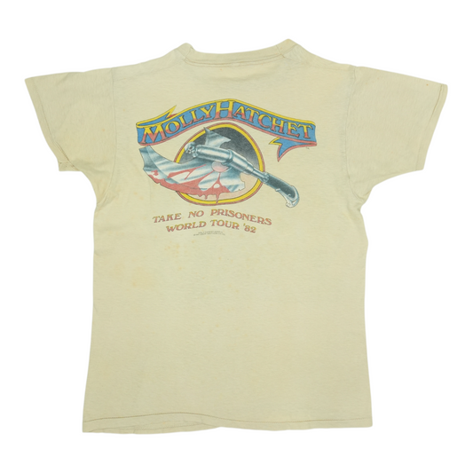 1982 Molly Hatchet Take No Prisoners Tour Shirt Back