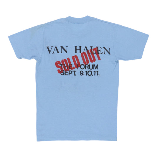 1982 Van Halen The Forum Sold Out Concert Shirt Back