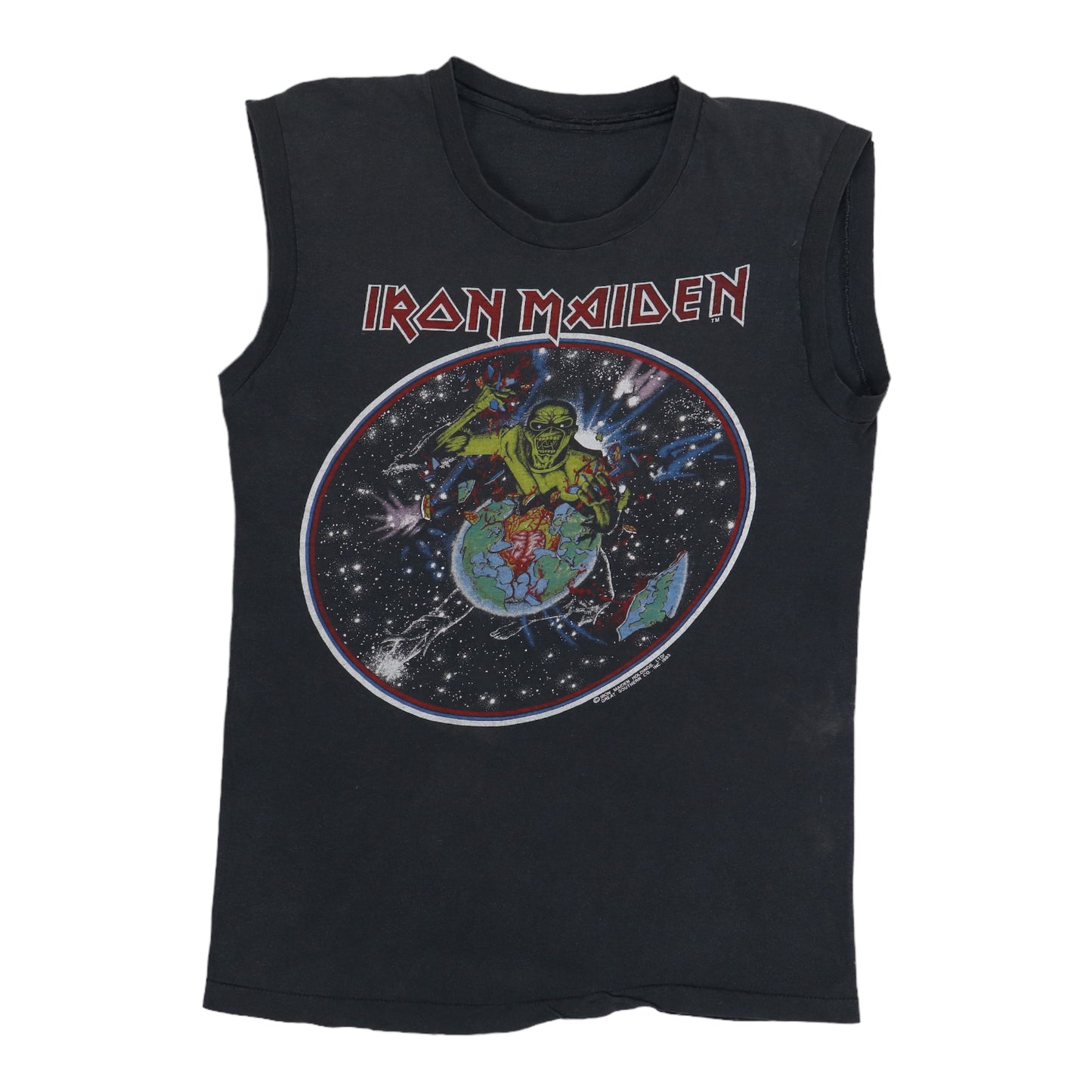 1983 Iron Maiden The Beast On The Run Tour Sleeveless Shirt