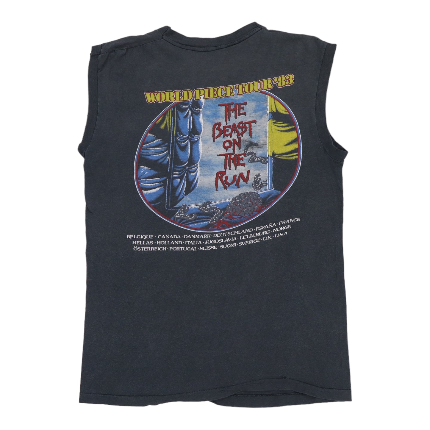1983 Iron Maiden World Piece Tour Sleeveless Shirt