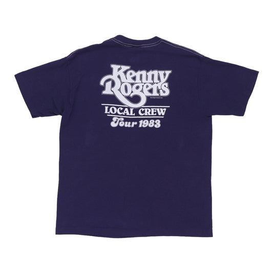 1983 Kenny Rogers Local Crew Tour Shirt Back
