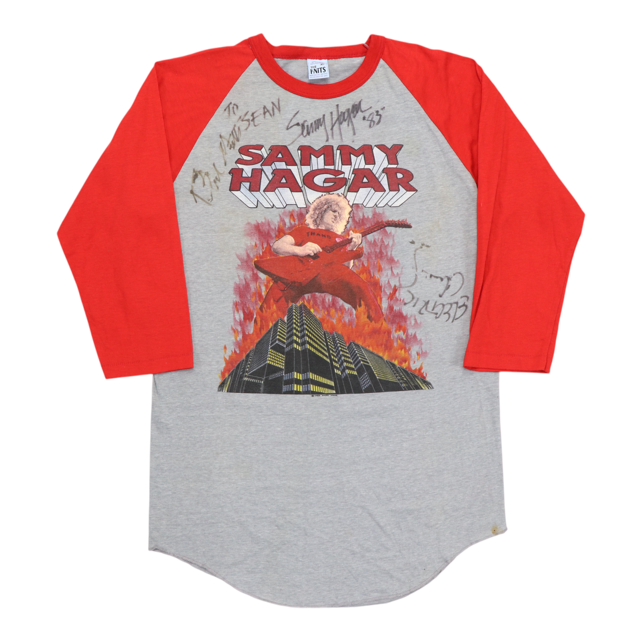 1983 Sammy Hagar Red Rocker Tour Jersey Shirt | Authentic Vintage