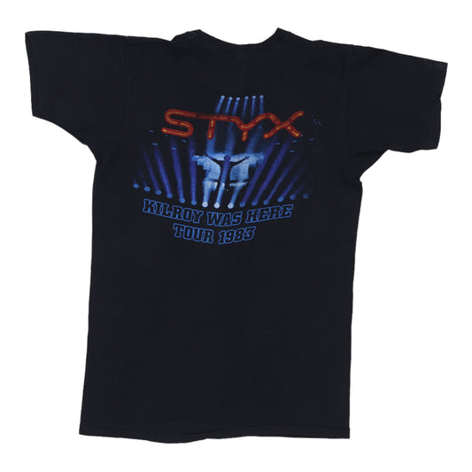 1983 Styx Kilroy Was Here Tour Shirt Back