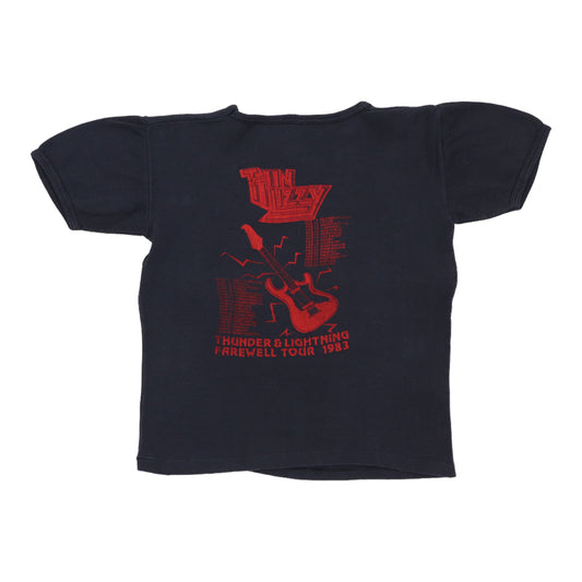1983 Thin Lizzy Thunder And Lightning Tour Shirt Back