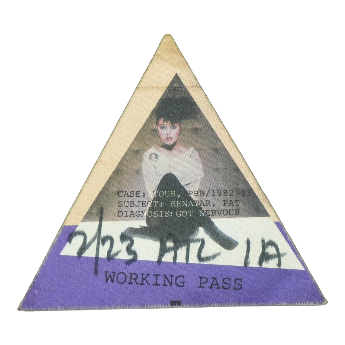 1983 Pat Benatar Get Nervous Tour Working Backstage Pass front