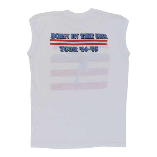 1984 Bruce Springsteen Born In The USA Tour Sleeveless Shirt Back