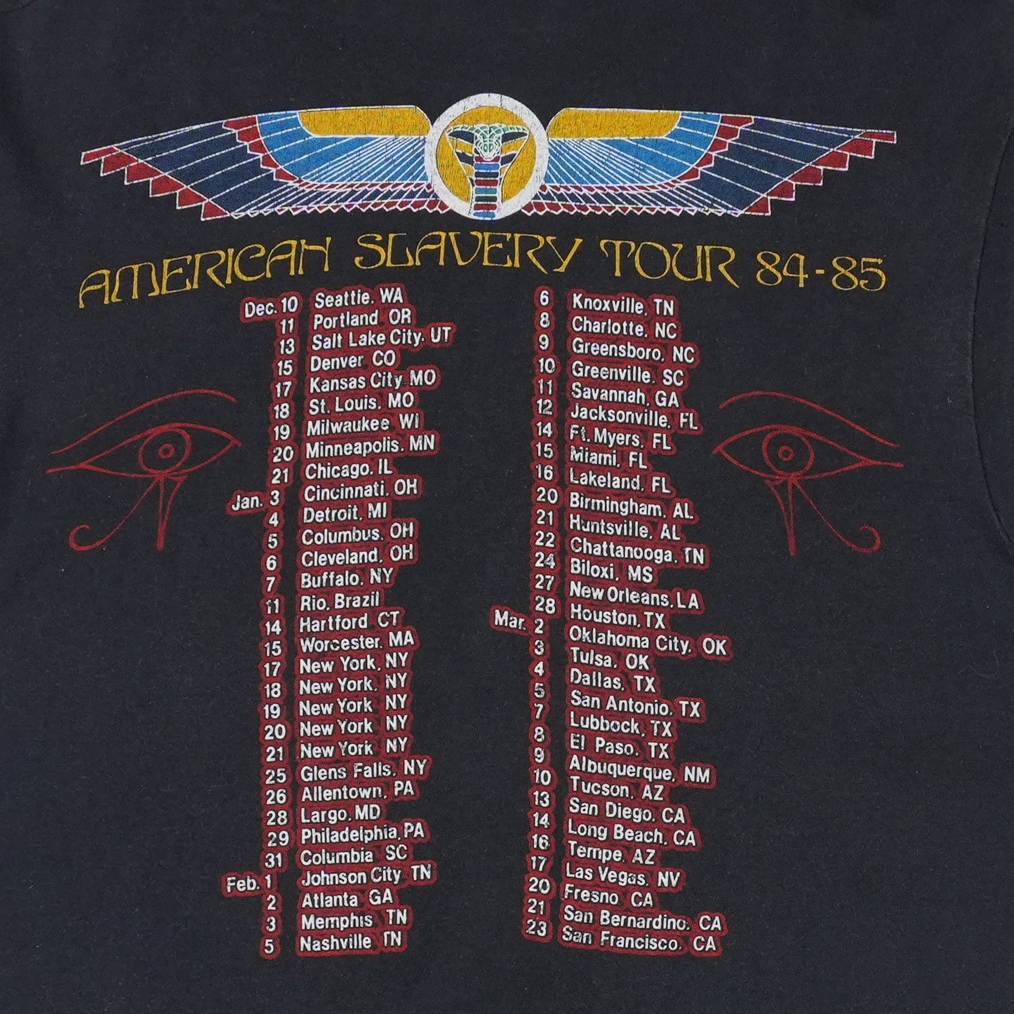 1984 Iron Maiden World Slavery Tour Shirt