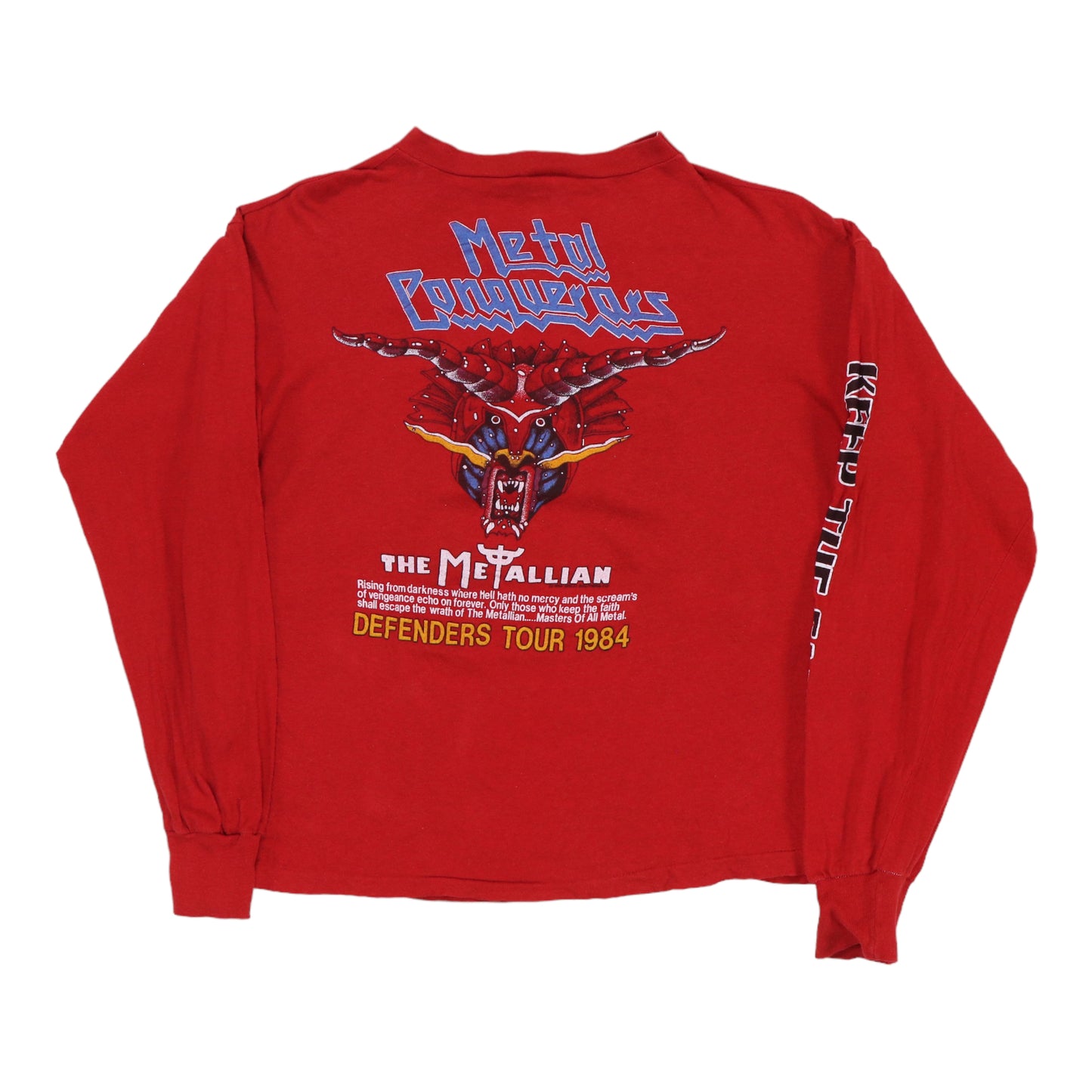 1984 Judas Priest Defenders Of The Faith Tour Long Sleeve Shirt
