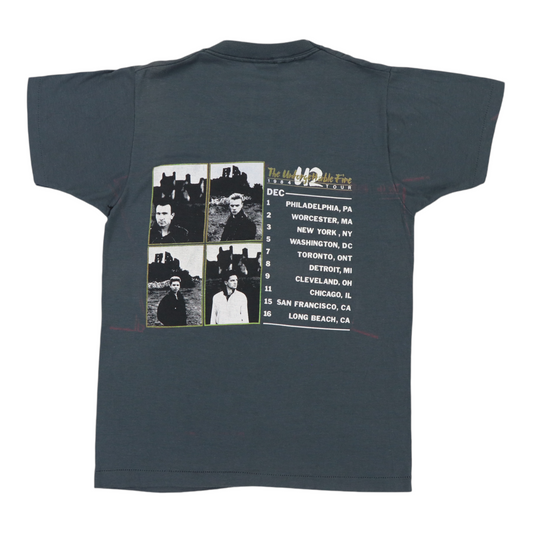 1984 U2 Unforgetable Fire Tour Shirt Back