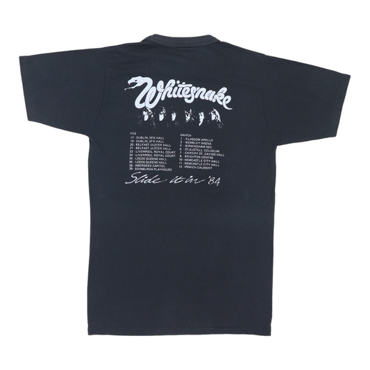 1984 Whitesnake Slide It In Tour Shirt Back