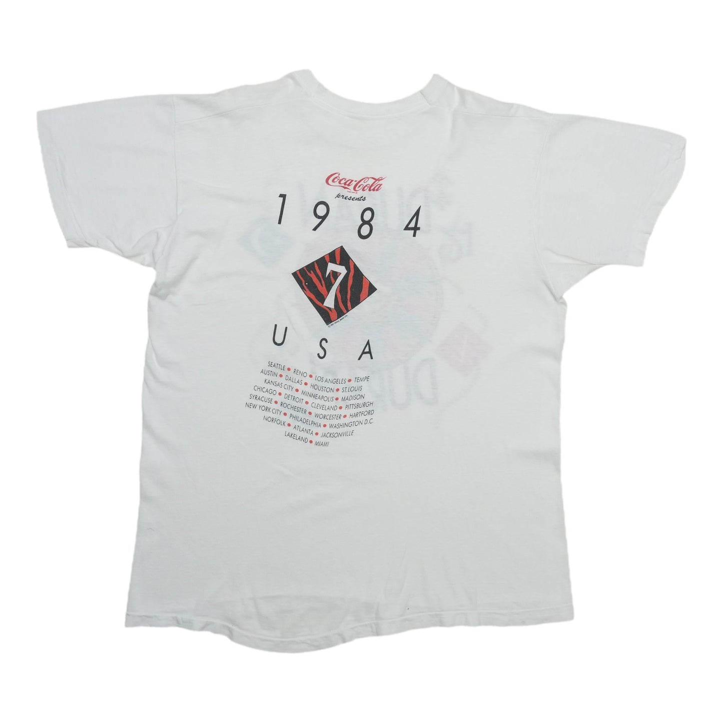 1984 Duran Duran Seven and the Ragged Tiger USA Tour Shirt Back