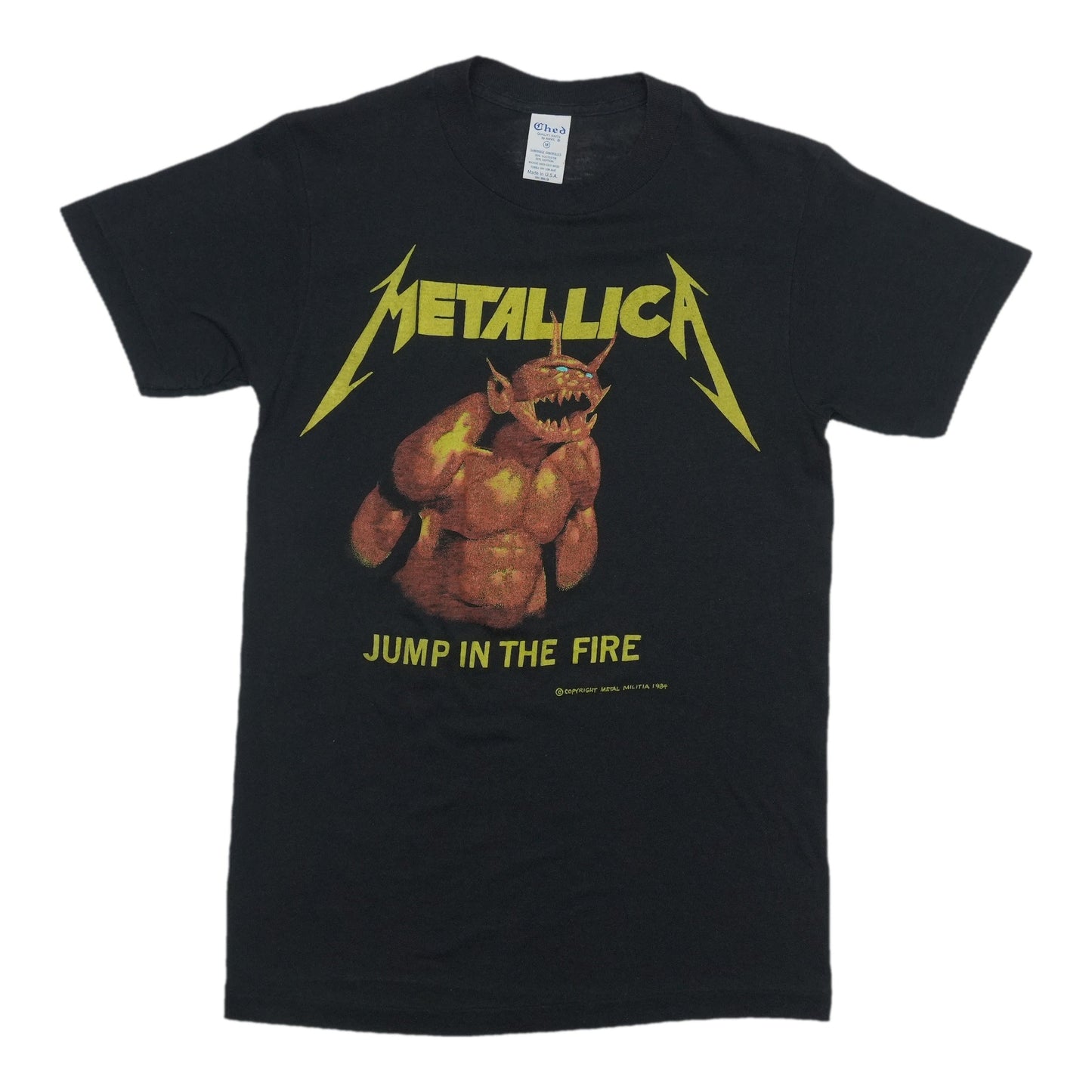 1984 Metallica Jump in the Fire Shirt Front
