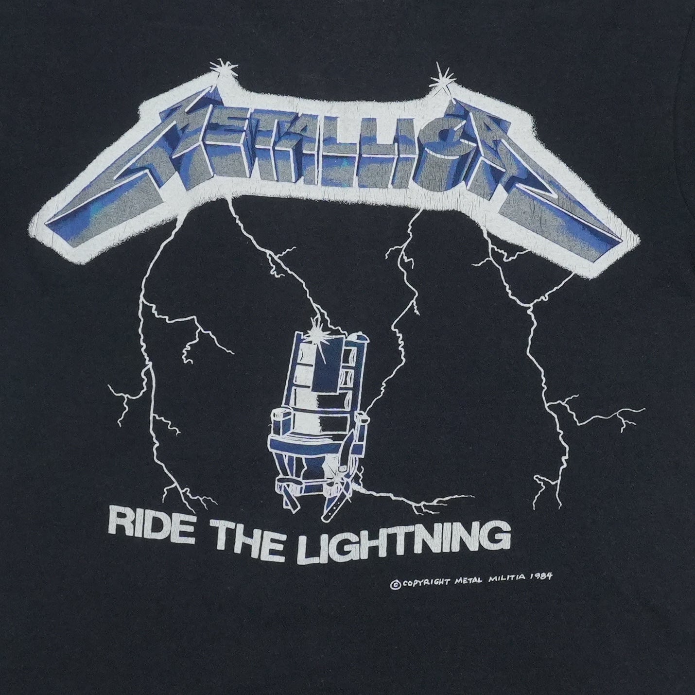 1984 Metallica Ride the Lightning Shirt Detail 2