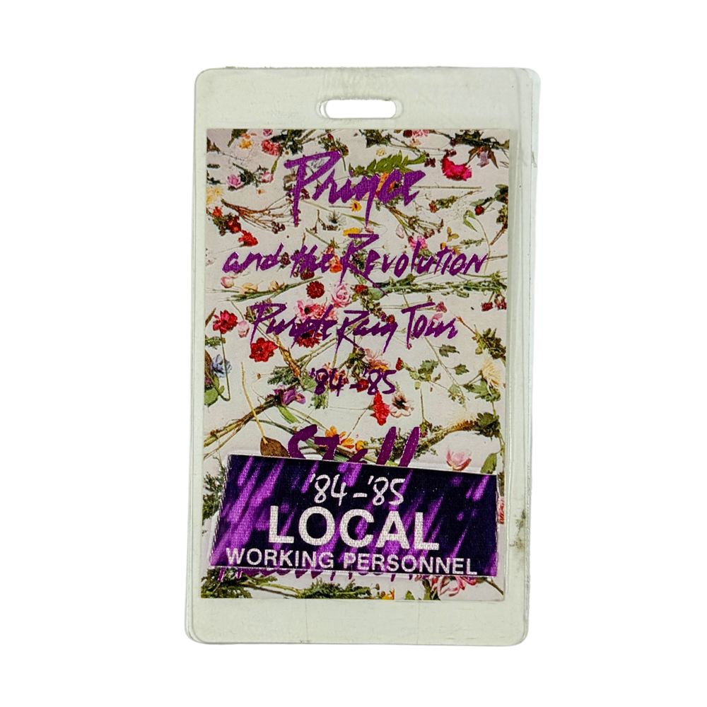1984 Prince Purple Rain Laminate Backstage Pass