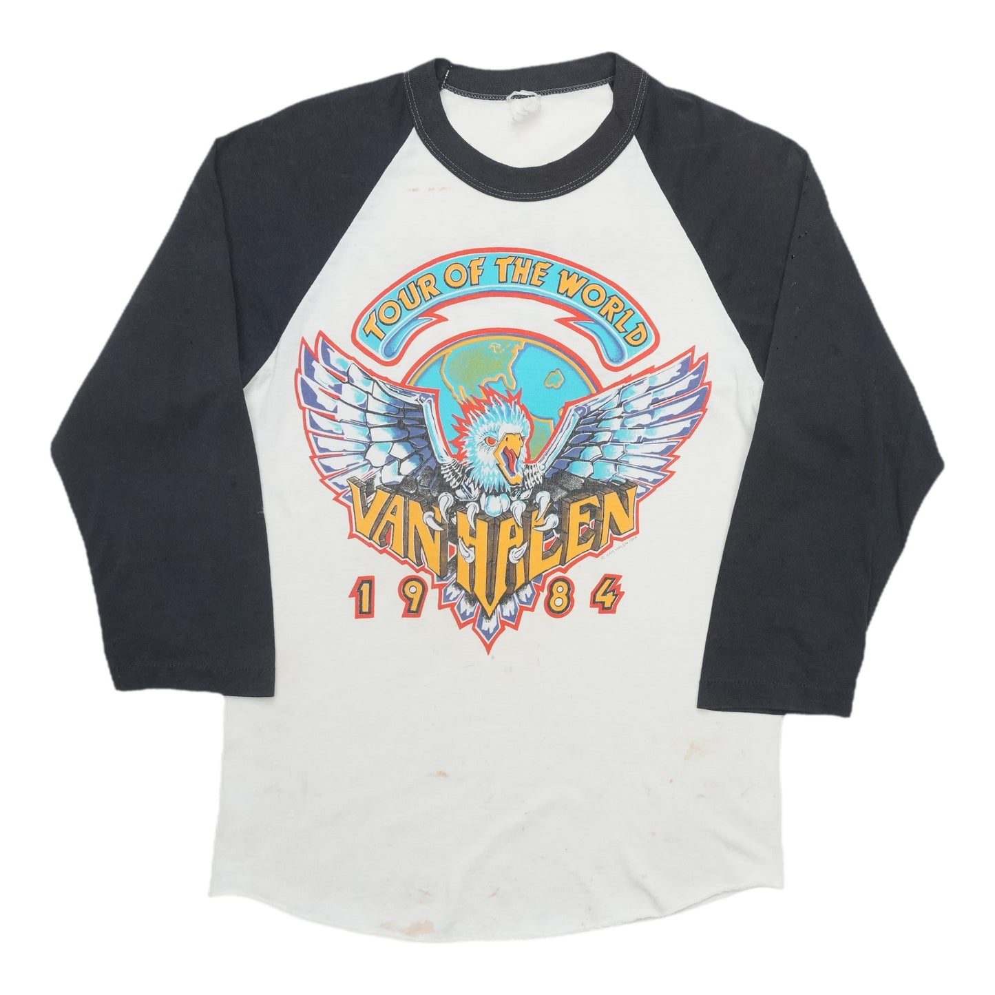 1984 Van Halen Tour of the World Jersey Shirt Front