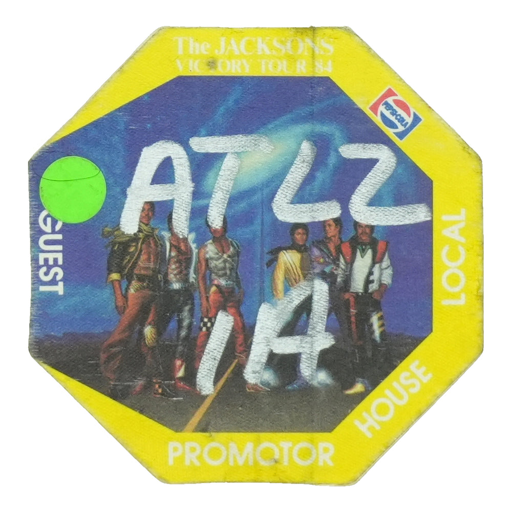 1984 The Jacksons Victory Tour Atlanta Backstage Pass front