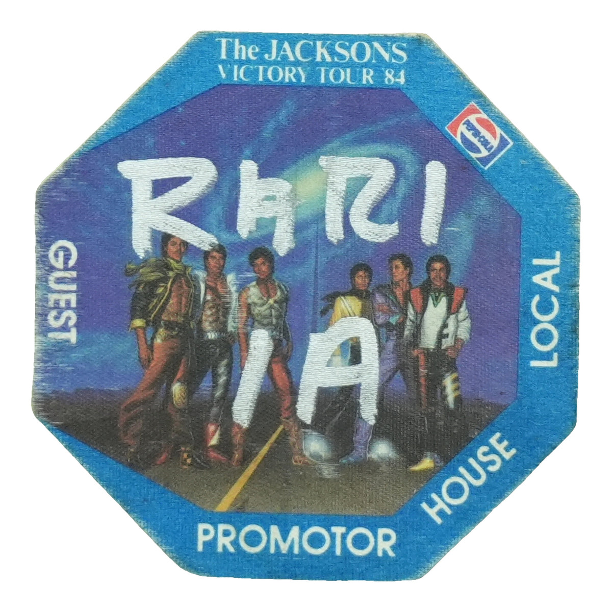 1984 The Jacksons Victory Tour Backstage Pass front