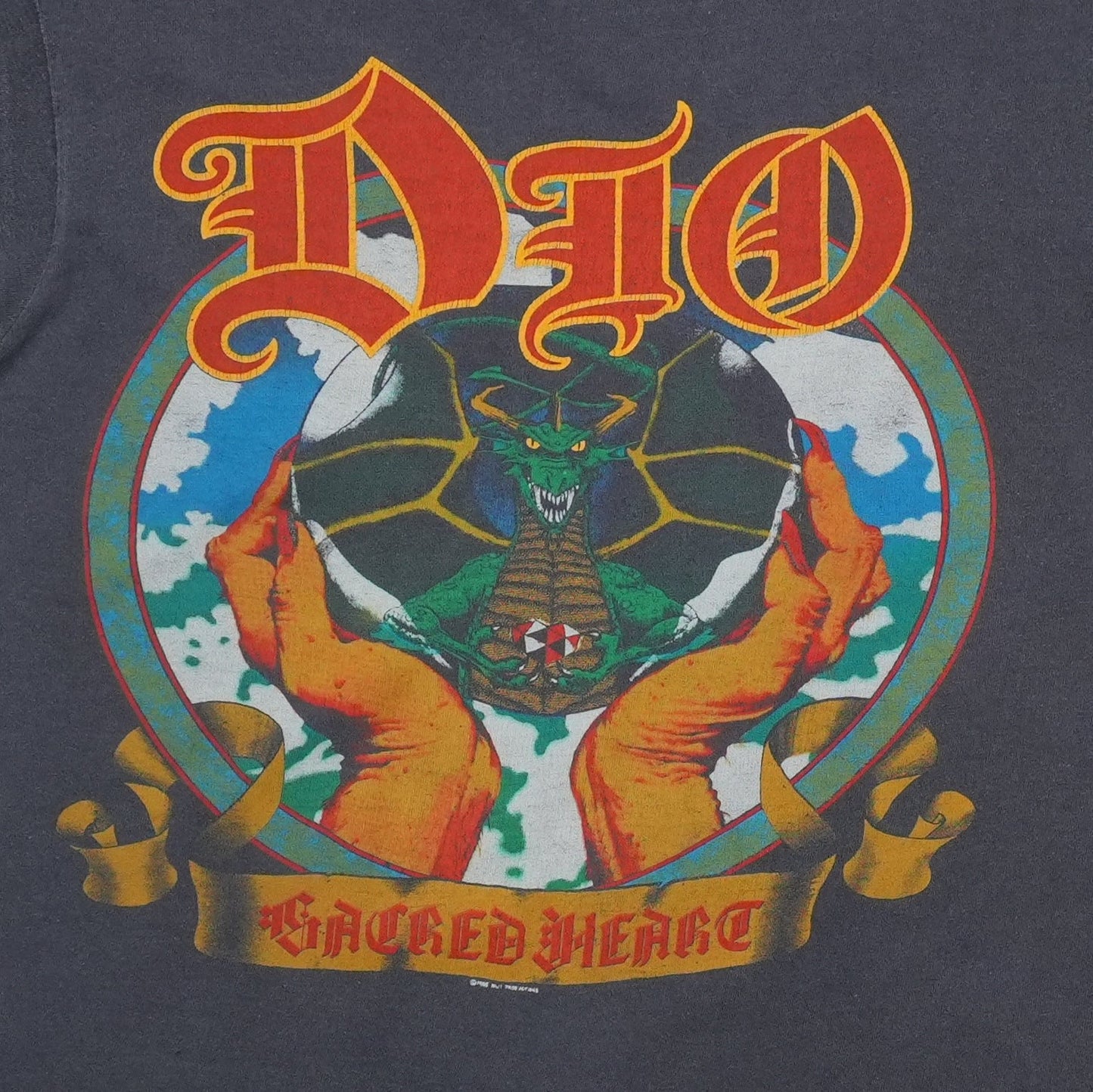 1985 Dio Sacred Heart Tour Shirt Detail 1