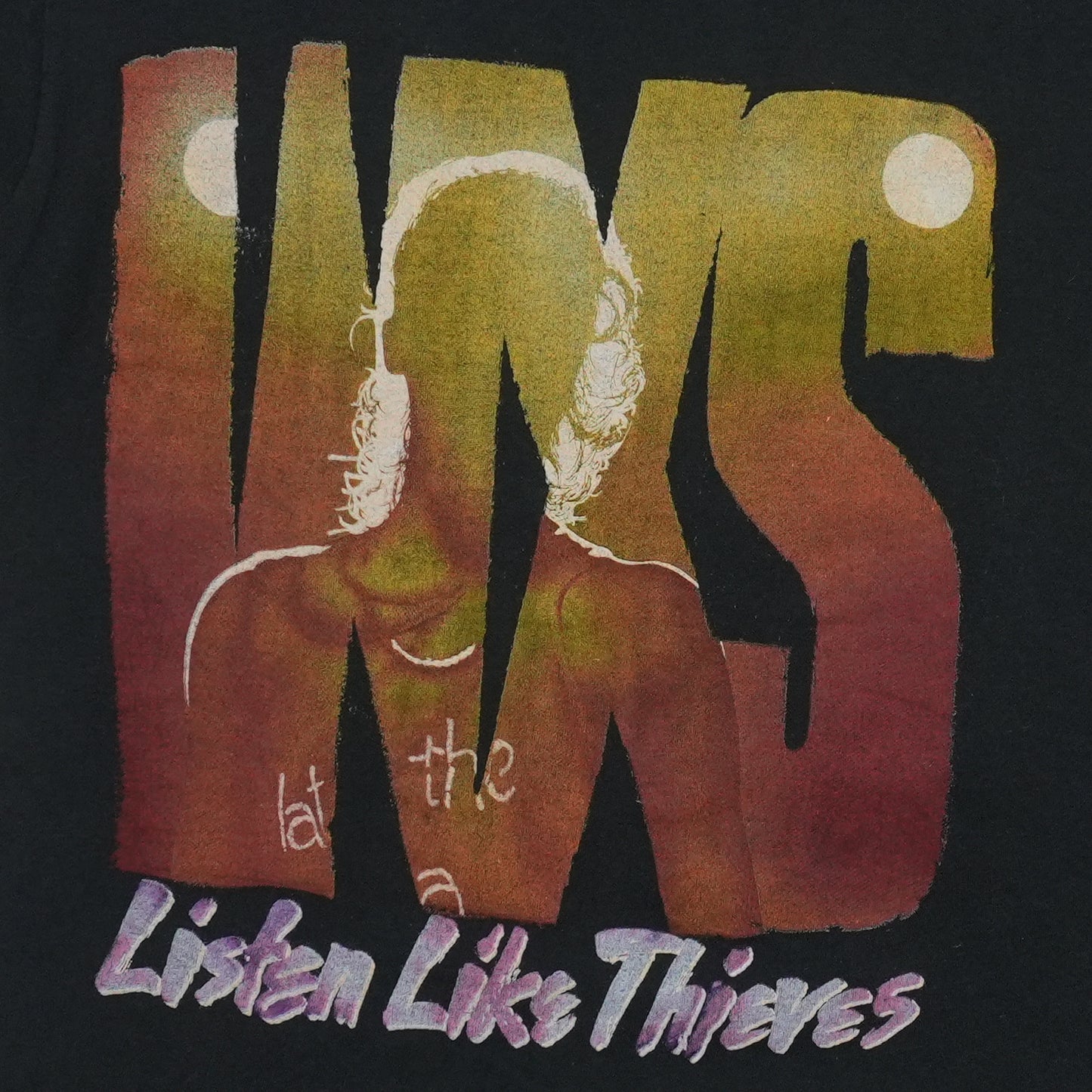 1985 INXS Listen Like Thieves Tour Shirt Detail 1