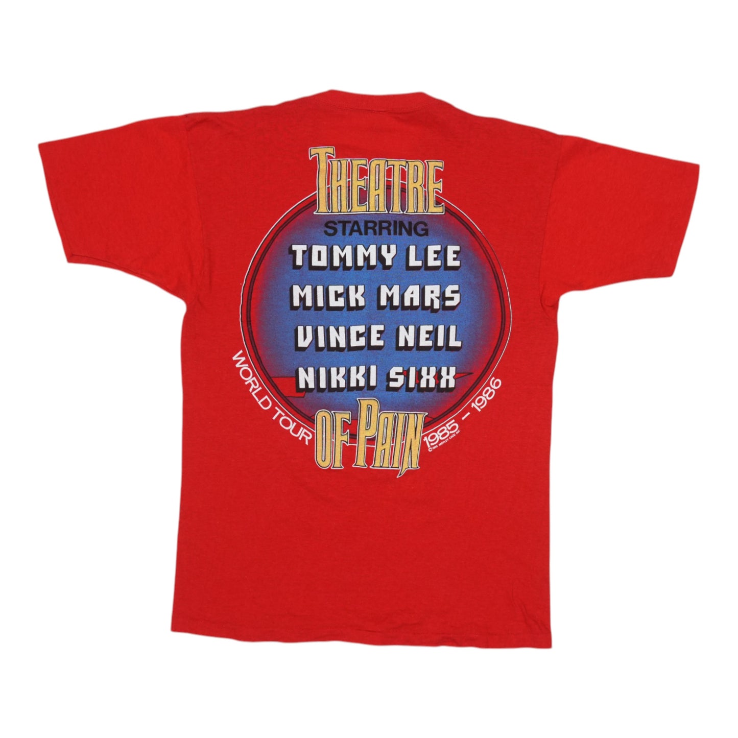 1985 Motley Crue Theatre Of Pain World Tour Shirt