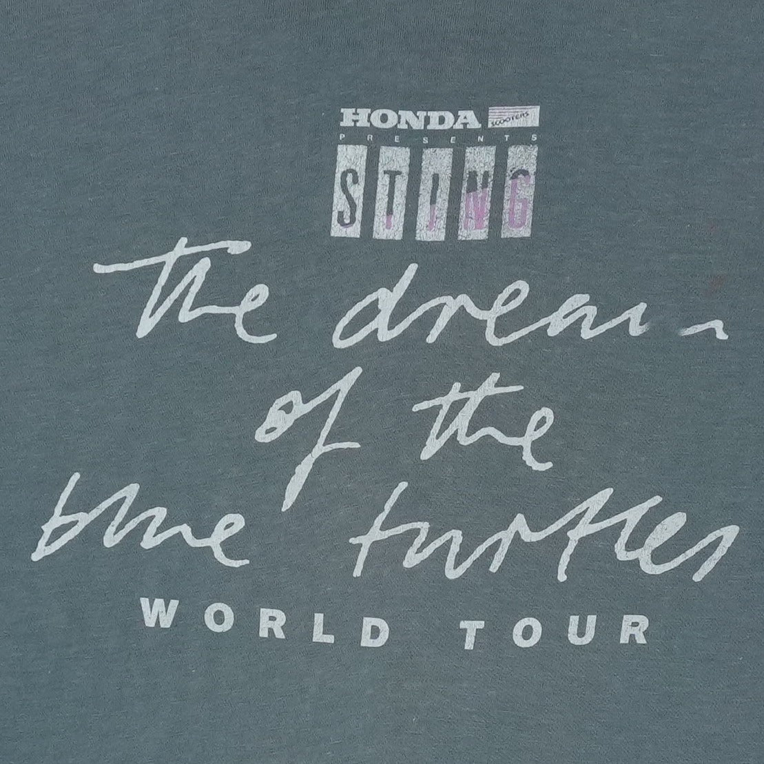 1985 Sting Dream Of The Blue Turtles World Tour Shirt
