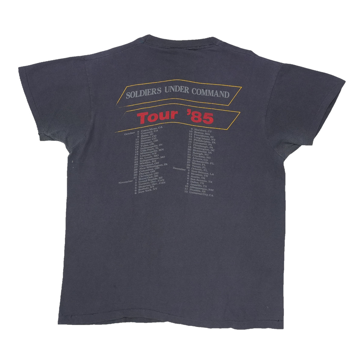 1985 Stryper Soldiers Under Command Tour Shirt