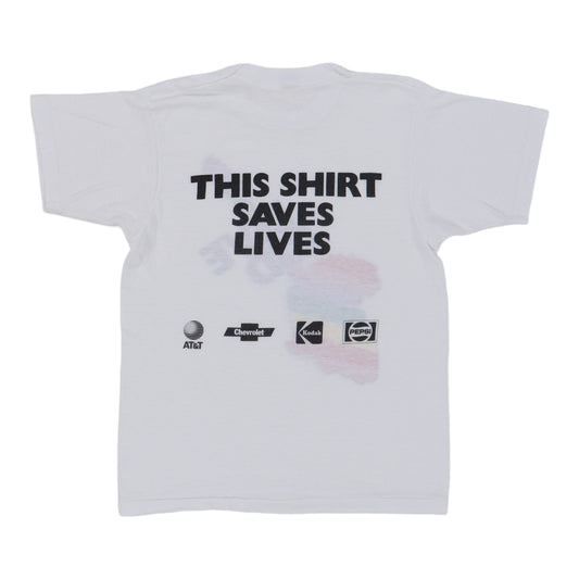 1985 Live Aid This Shirt Saves Lives Shirt Back