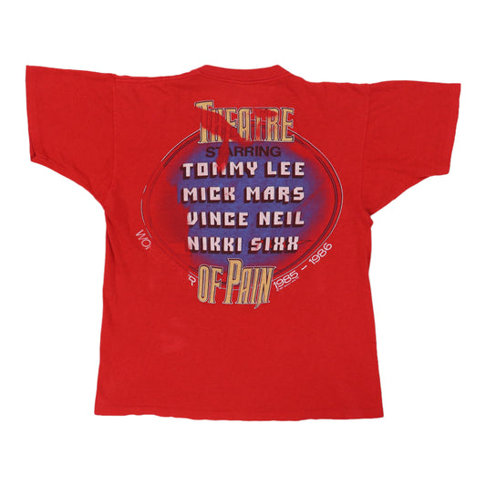 1985 Motley Crue Theatre Of Pain World Tour Shirt Back
