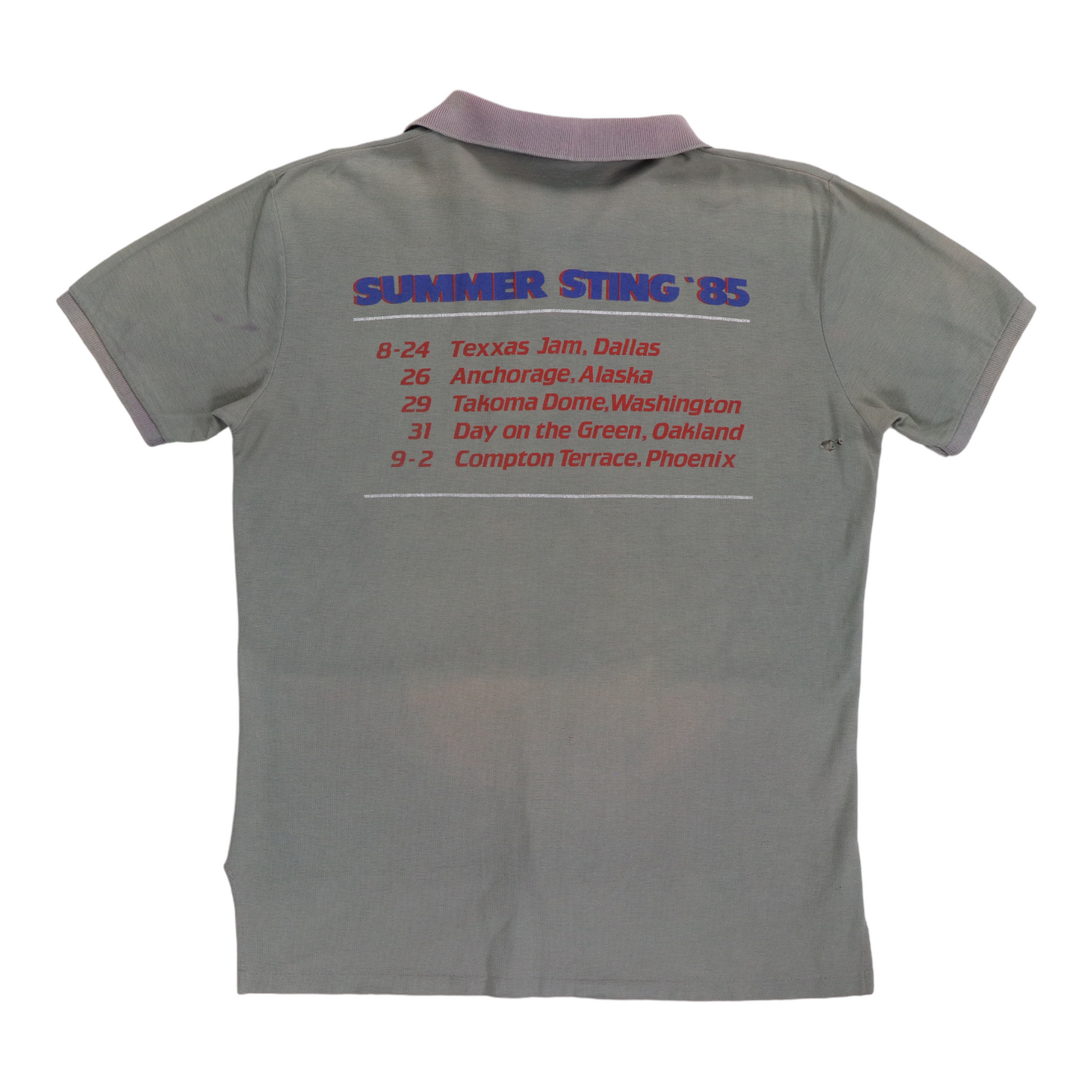 1985 Scorpions Summer Sting Collard Shirt